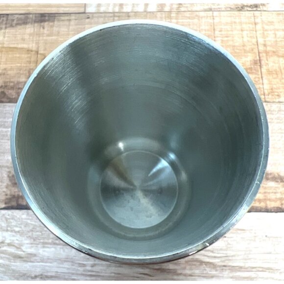 German Rein Zinn 95% Pewter Cup, 3 Raised Relief Designs - 3.5" tall - Picture 4 of 5